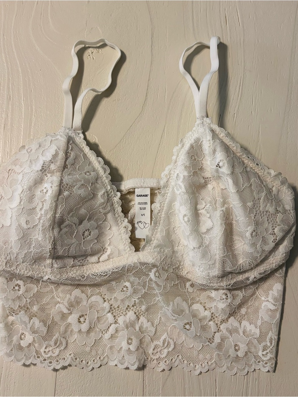 Garage White Lace Bralette